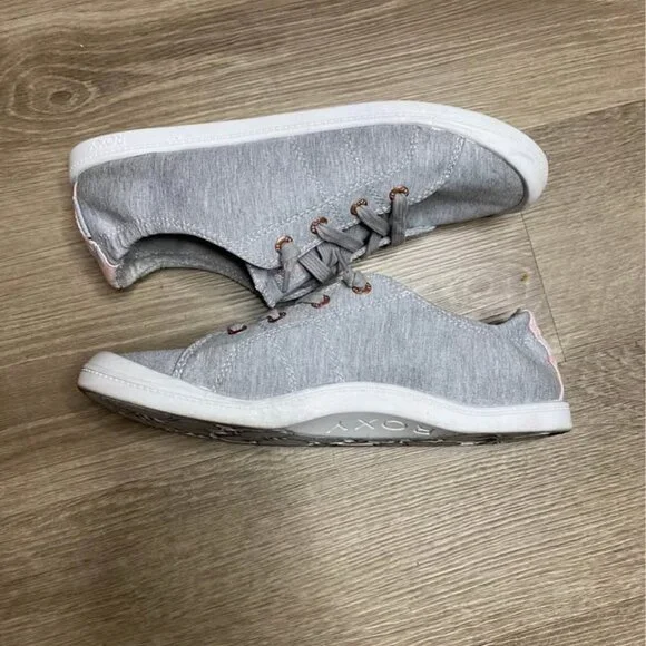 Roxy Bayshore Sneakers Women’s Size 10 Light Gray Casual Slip-On Comfort Shoes - Picture 5 of 6